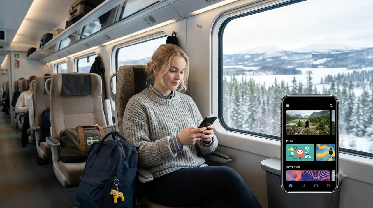 IPTV-dataförbrukning på mobilt nät under en tågresa
