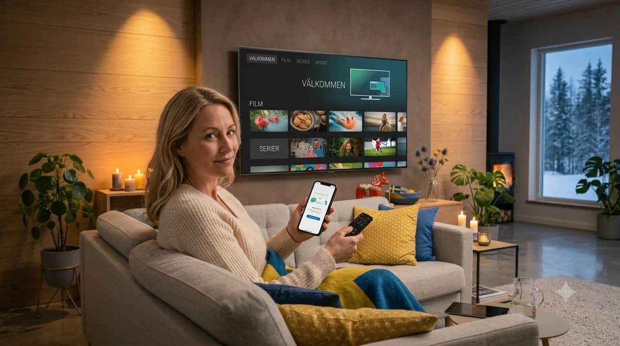 Lär dig IPTV-begrepp med appen på surfplatta i soffan